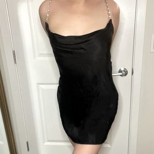 Jewel Strap Satin Slip Dress | Zara | Size S | Mini Slip Dress